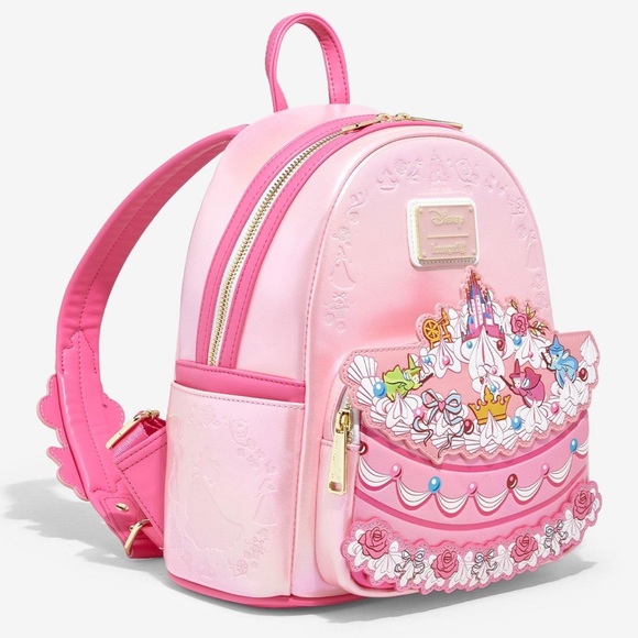 NWT Loungefly Disney Sleeping Beauty Aurora castle cake backpack - Picture 2 of 8